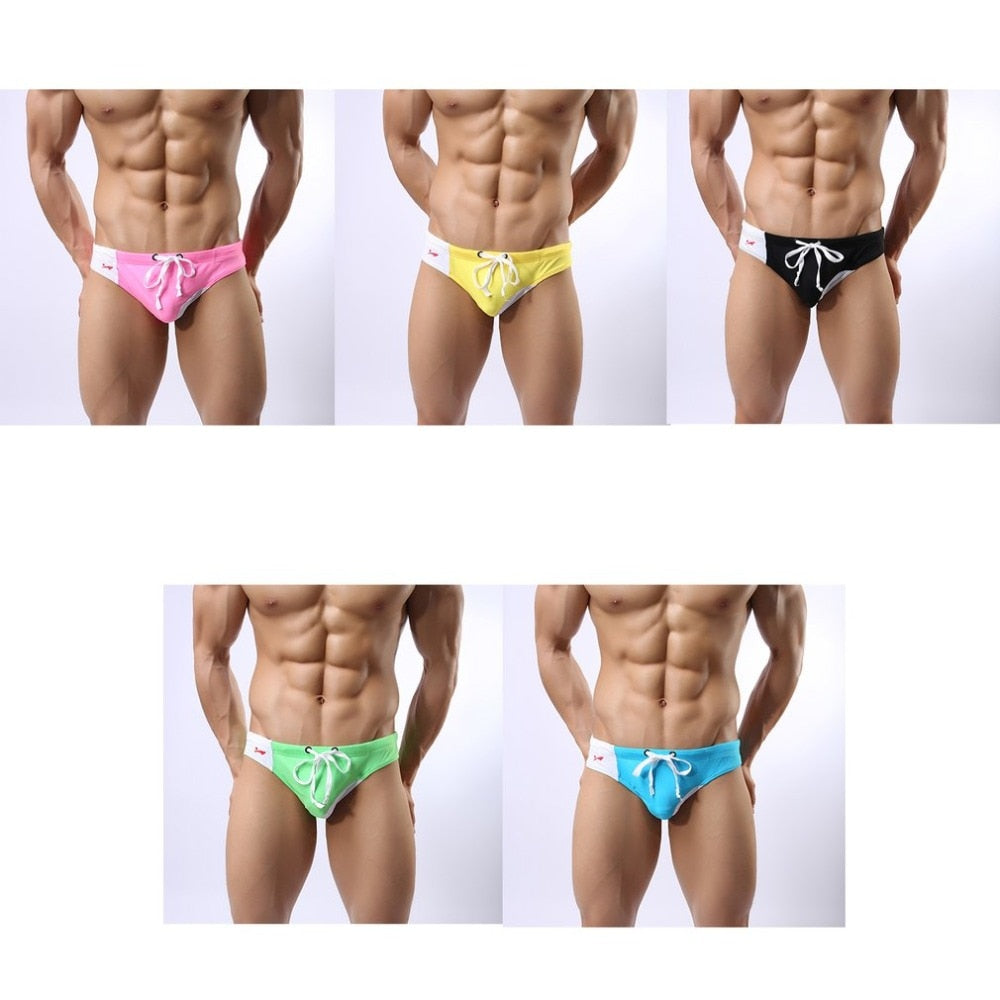 Fashion Men Swimsuit Breathable Swimming Trunks Sexy Male Bikini Underpants Panties Brief Summer Swimwear Boxers