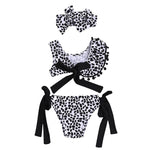 New Baby Girls Bath Suit Kids Leopard Print Bowknot Swimsuit Bikini Beachwear 2019 New Summer Swimwear Girl Suit For 1-5Years