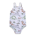 Baby Girl One Piece Swimwear Summer Toddler Kids Baby Dinosaur Print Beachwear Bathing Suit Spaghetti Strap Swimsuit